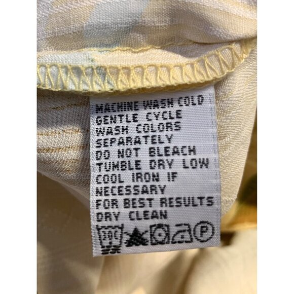 Tommy Bahama Men Size XL Extra Large Aloha Hawaiian Yellow Floral Silk Shirt EUC - Picture 8 of 8